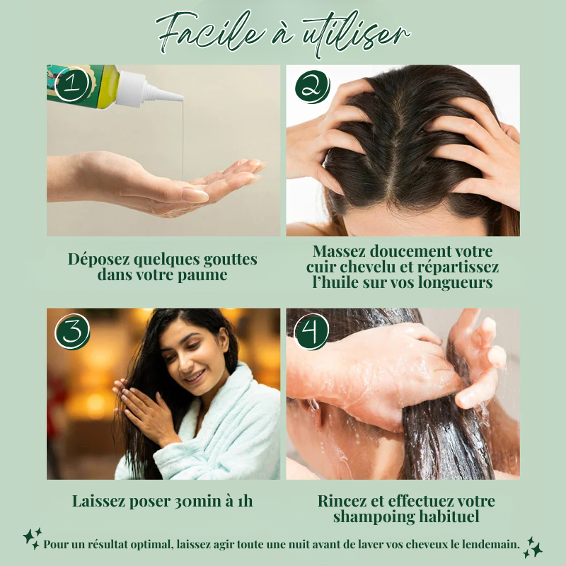Duo Shampoing & Huile Pousse Accélérée et Anti-Chute - Brosse + Applicateur OFFERTS