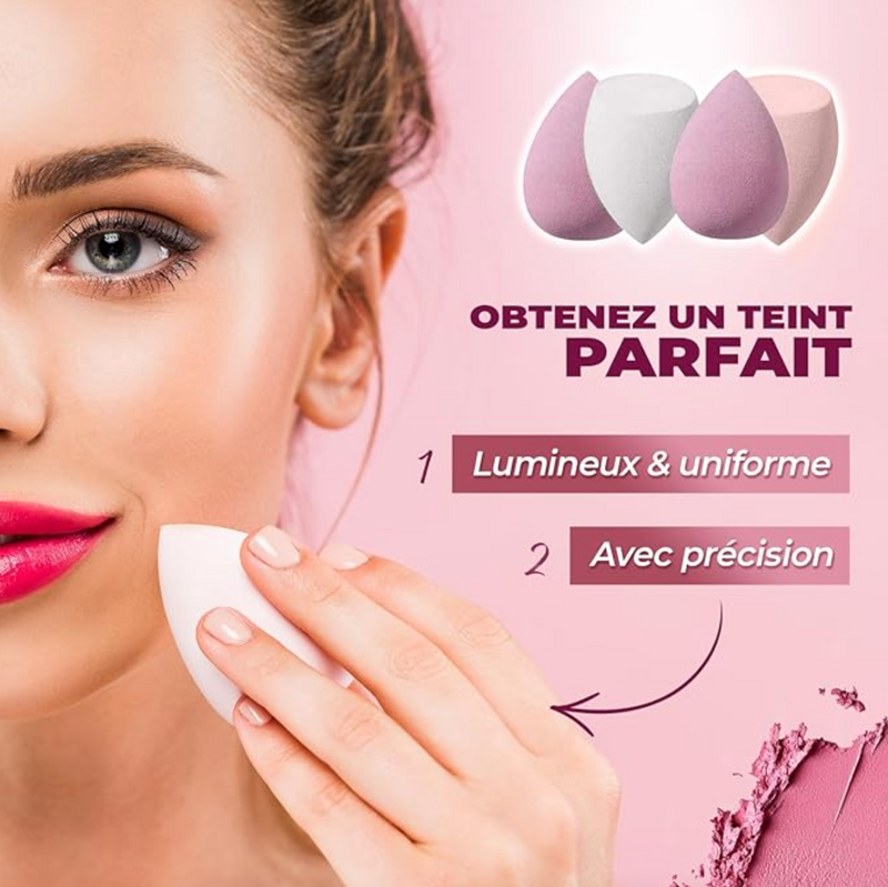 Kit Complet Maquillage Pinceaux & Éponges - 27 PCS