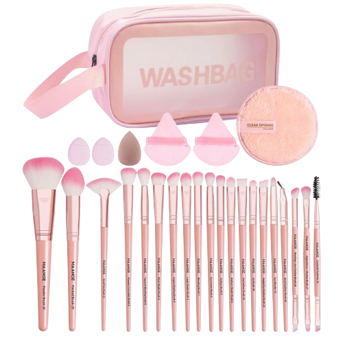 Kit Complet Maquillage Pinceaux & Éponges - 27 PCS