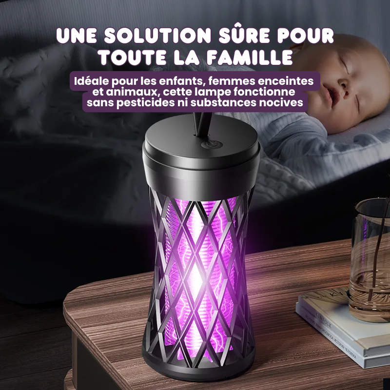 Lampe Anti-Moustiques à Accrocher ou Poser – Rechargeable