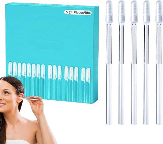 Lot de 24 Cotons-tiges en Silicone Réutilisables