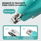 Lot de 2 Coupes-ongles Ergonomique avec Loupe - Sécurité et Précision