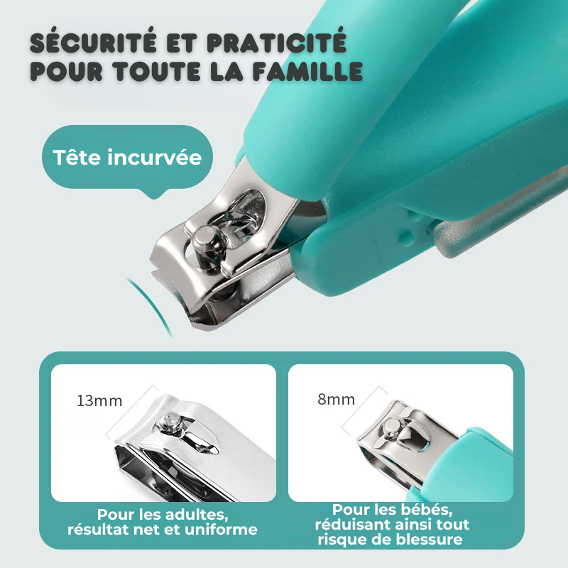 Lot de 2 Coupes-ongles Ergonomique avec Loupe - Sécurité et Précision