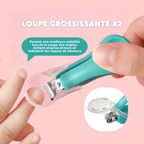 Lot de 2 Coupes-ongles Ergonomique avec Loupe - Sécurité et Précision