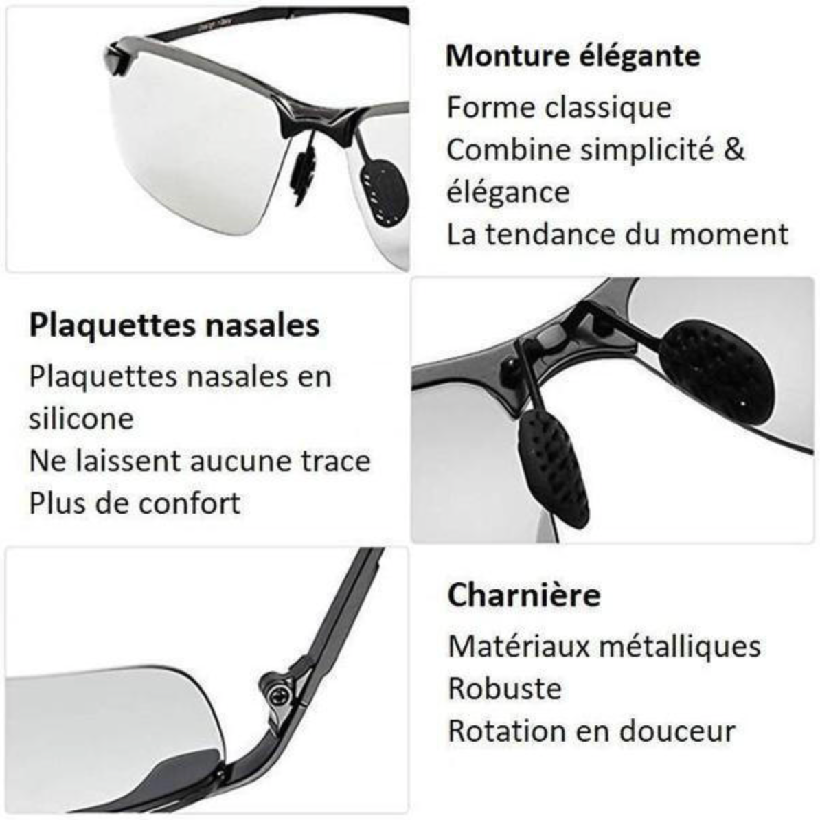 Lot de 2 Paires de Lunettes de Soleil Polarisantes Incassables