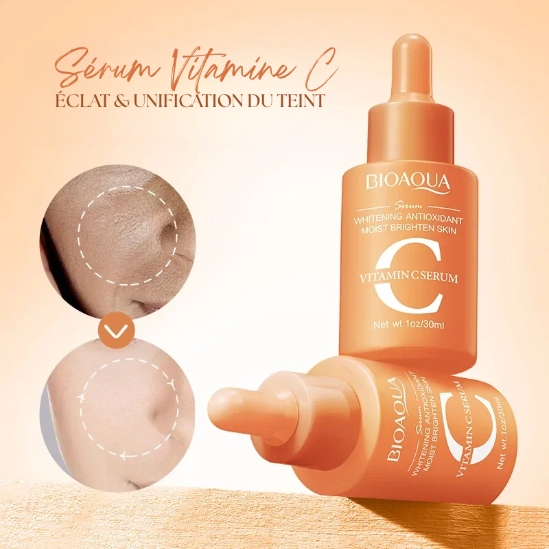 Lot de 3 Sérums Visage - Anti-rides, Vitamine-C & Hydratant