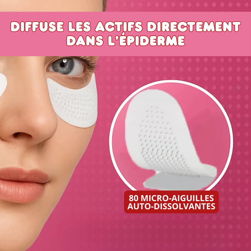 Lot de 4 Patchs pour Yeux Microneedling Réutilisables