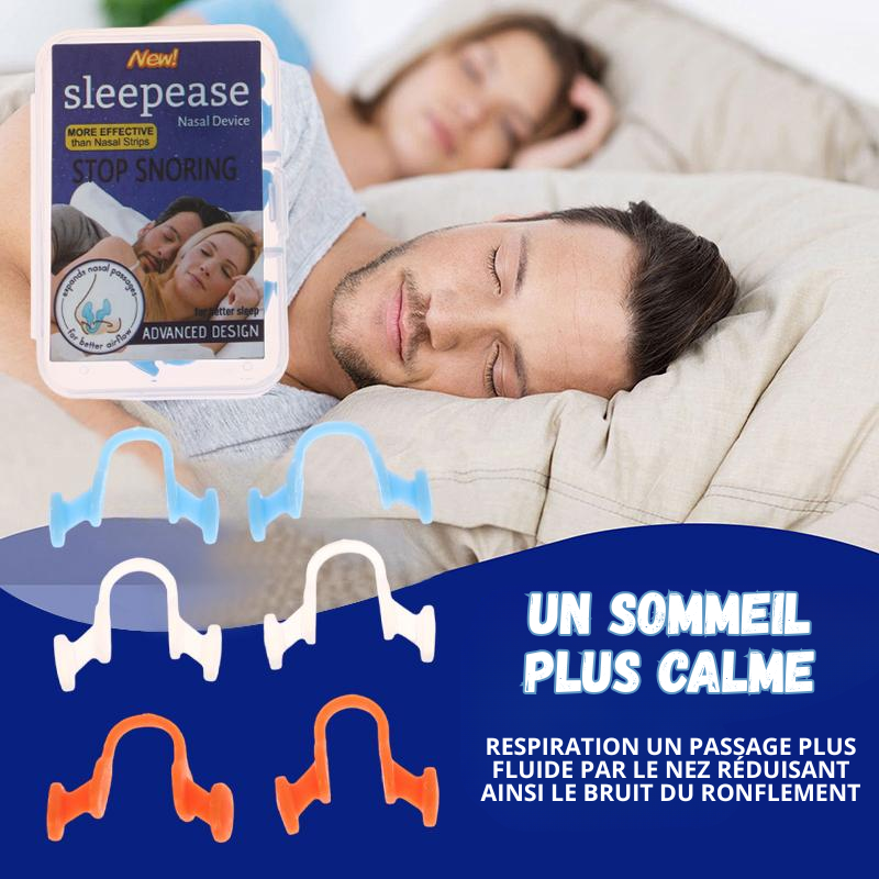 Lot de 4 Pince-Nez Anti-Ronflement - Sommeil de Qualité