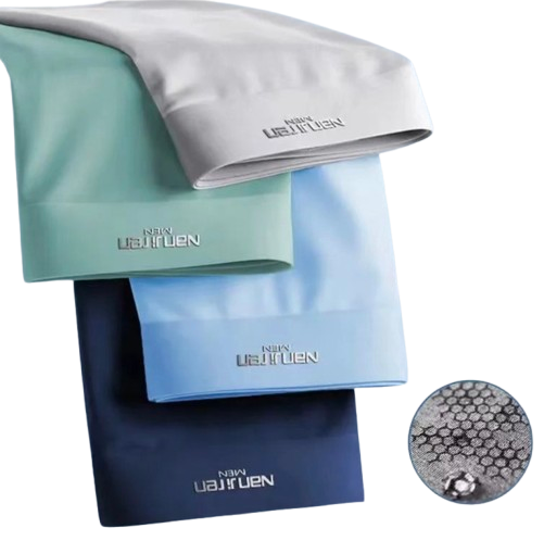 Lot de 4 boxers en soie glacée antibactériens