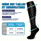 Lot de 6 Paires de Chaussettes de Compression à Motifs