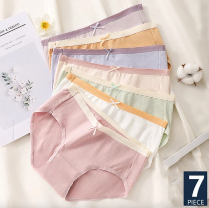 Lot de 7 Culottes en Coton respirant avec petit noeud