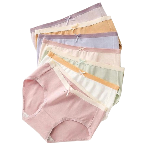 Lot de 7 Culottes en Coton respirant avec petit noeud