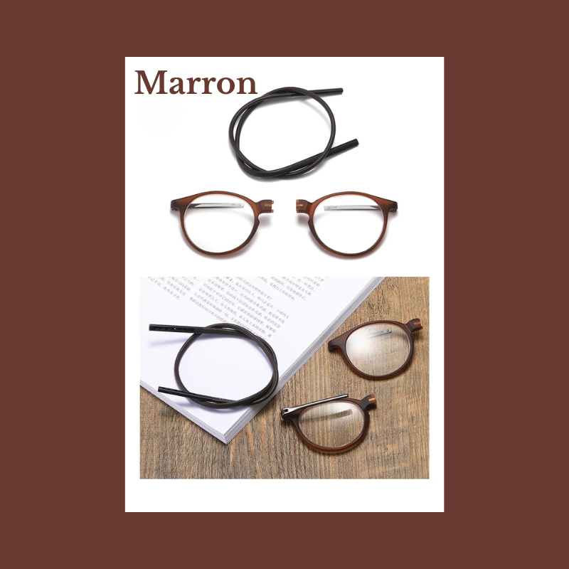 Lunettes de Lecture Fermeture Avant Magnétiques - Cordon Silicone Réglable