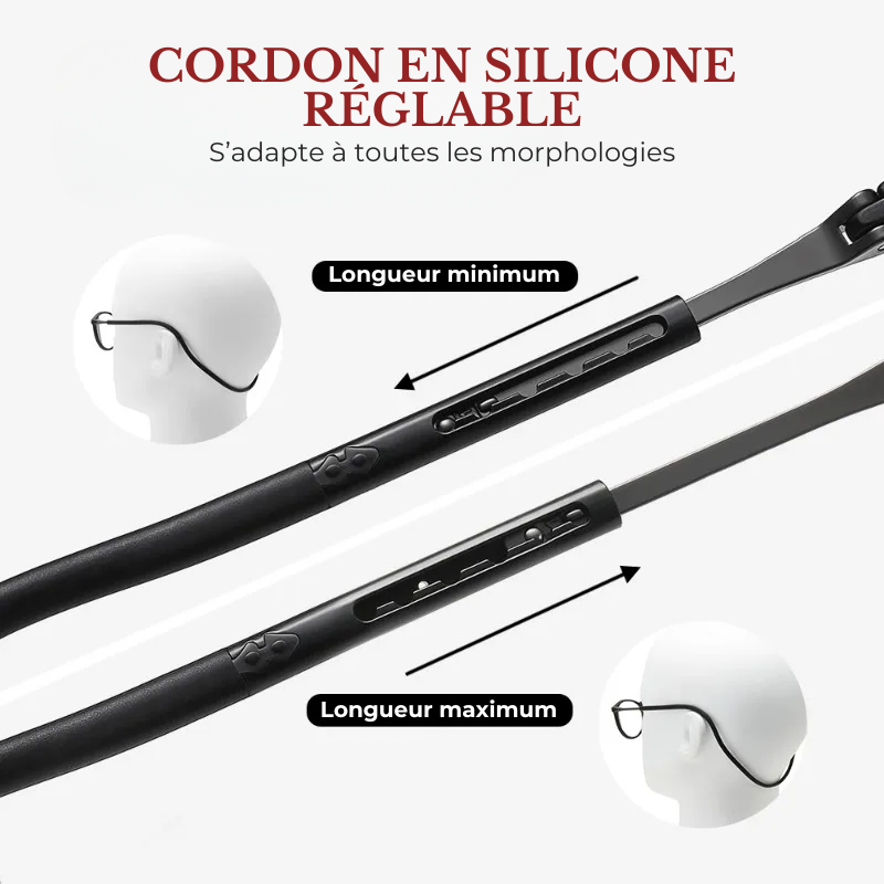 Lunettes de Lecture Fermeture Avant Magnétiques - Cordon Silicone Réglable