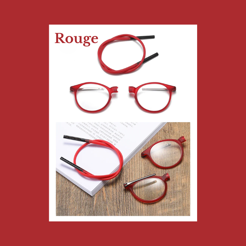 Lunettes de Lecture Fermeture Avant Magnétiques - Cordon Silicone Réglable