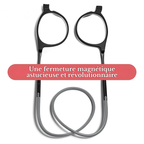 Lunettes de Lecture Fermeture Avant Magnétiques - Cordon Silicone Réglable