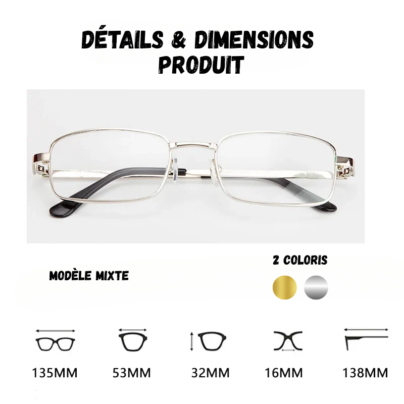Lunettes de Lecture Verre Véritable Anti-Rayures
