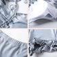 Maillot de Bain 3PC Shorty à Volant avec Top en Maille