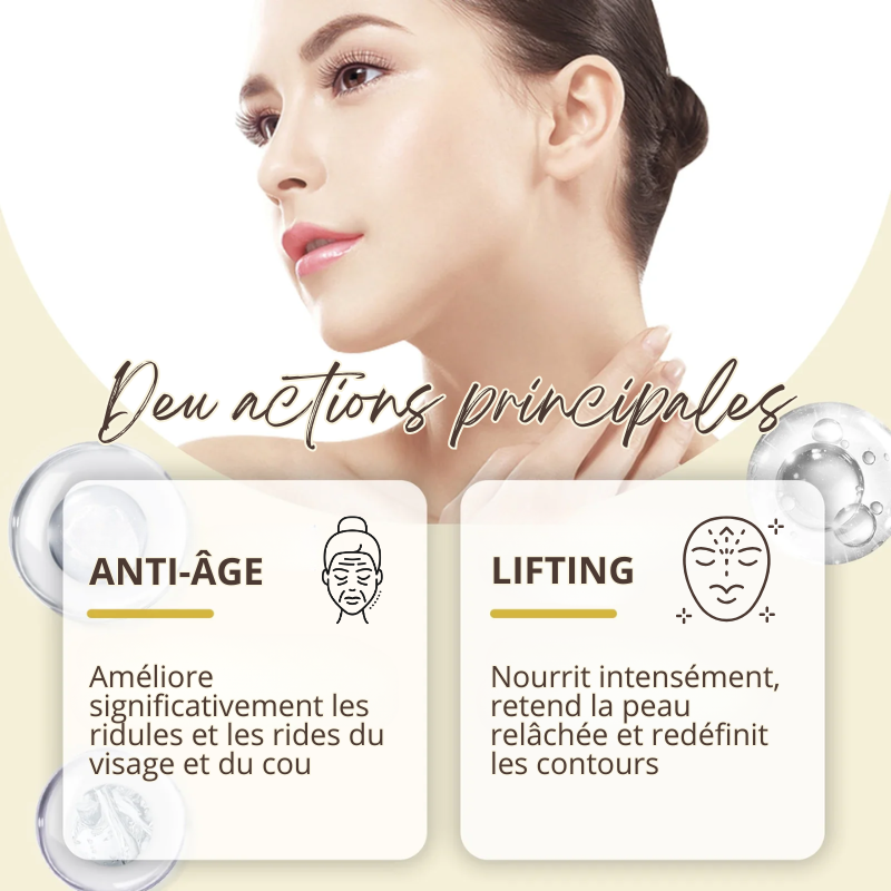 Masque Lifting Menton & Cou au Collagène OR 24K - 4 ACHETÉS = 4 OFFERTS
