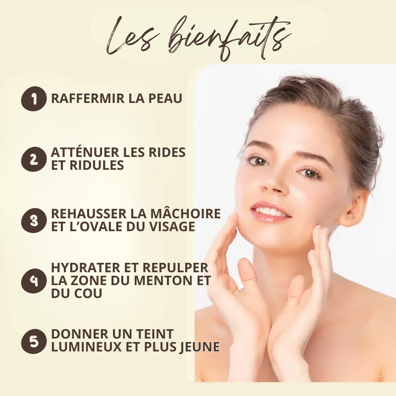Masque Lifting Menton & Cou au Collagène OR 24K - 4 ACHETÉS = 4 OFFERTS