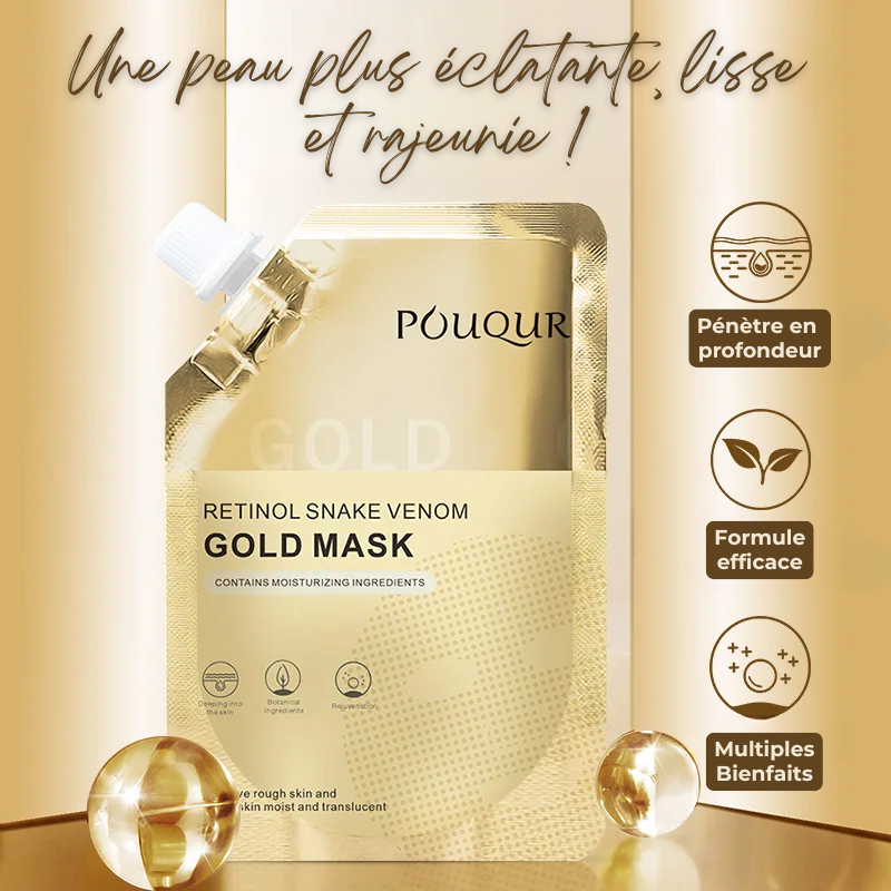 Masque OR 24K Anti-Rides Instantané - 1 ACHETÉ = 1 OFFERT