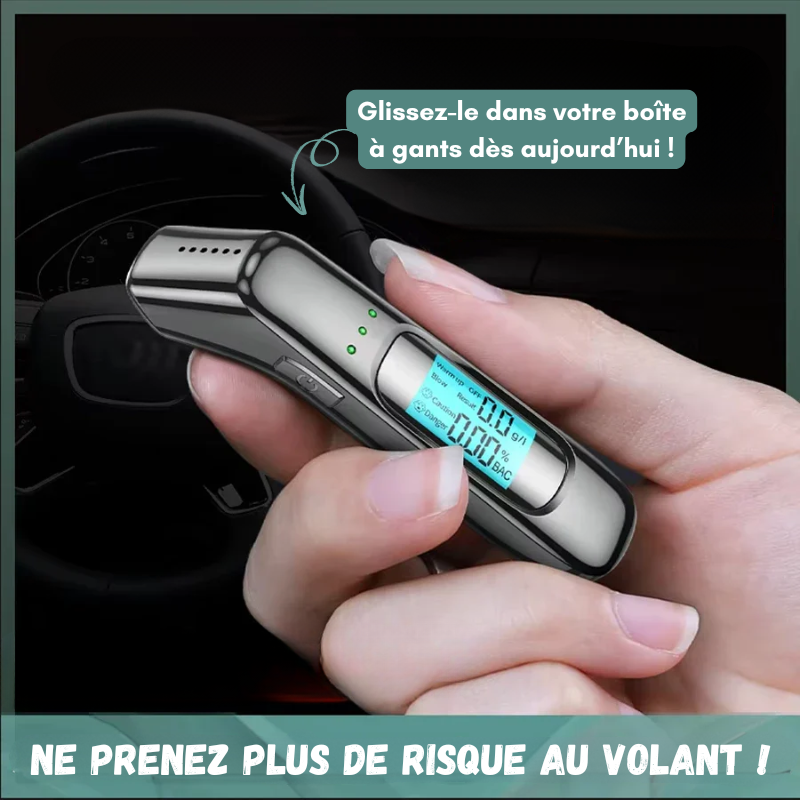 Mini Alcootest Hygiénique sans contact - Résultat EXPRESS