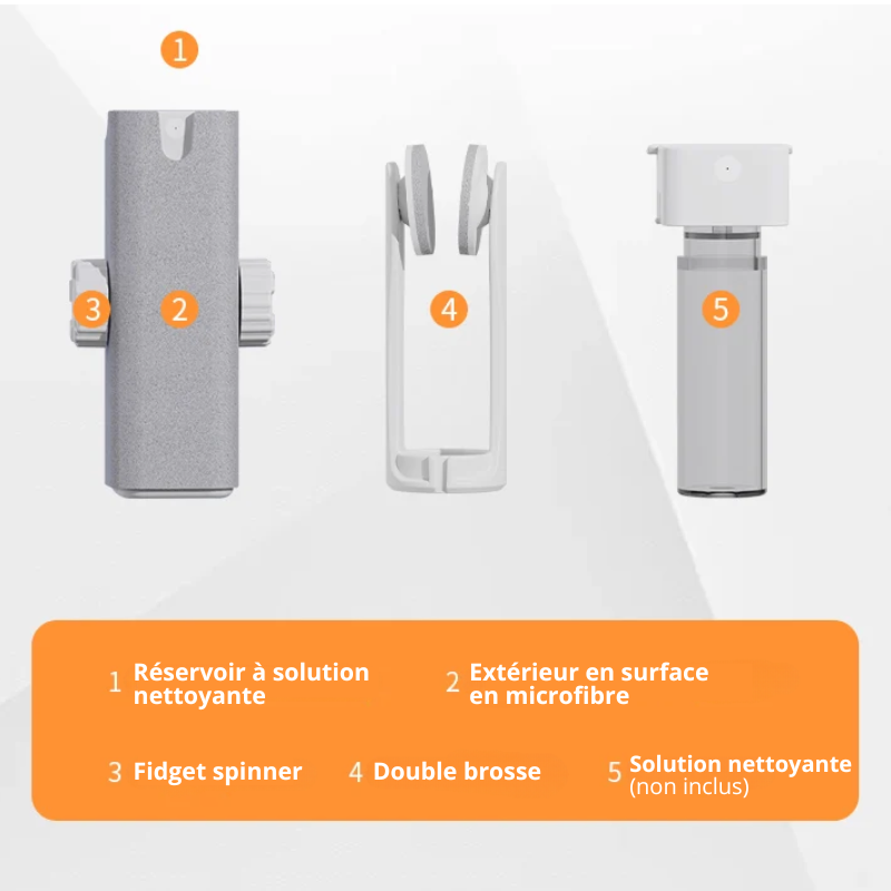 Mini Nettoyeur Spray de Lunettes & Écrans 3 en 1