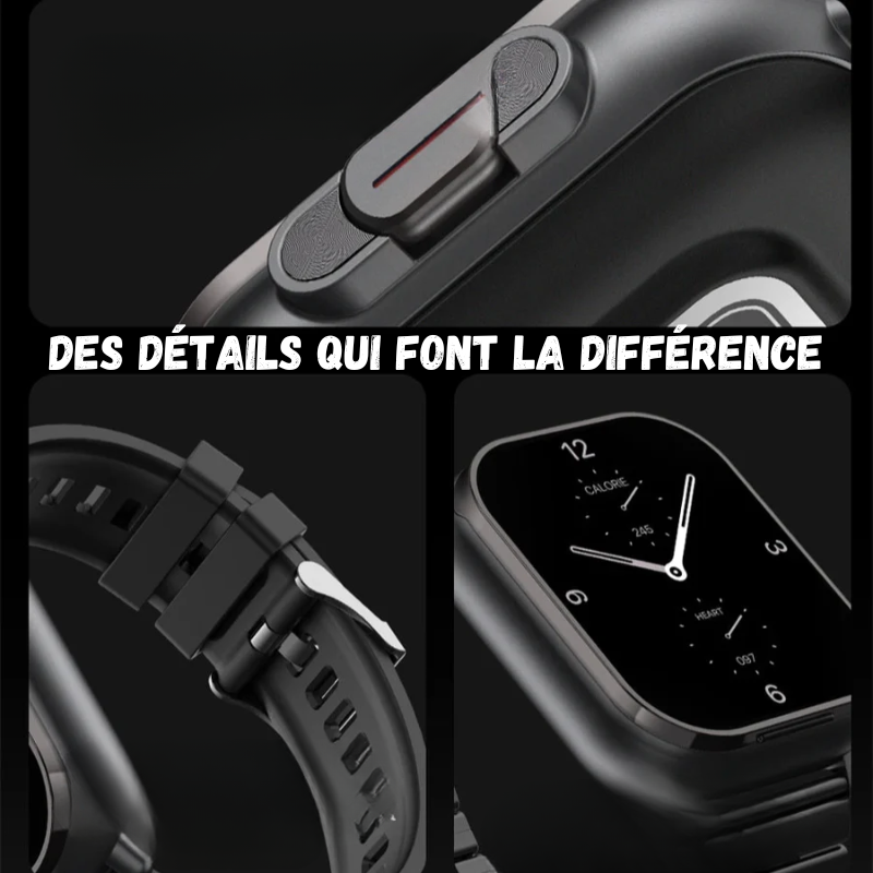 Montre intelligente connectée 2 en 1 avec écouteurs + Bracelet OFFERT