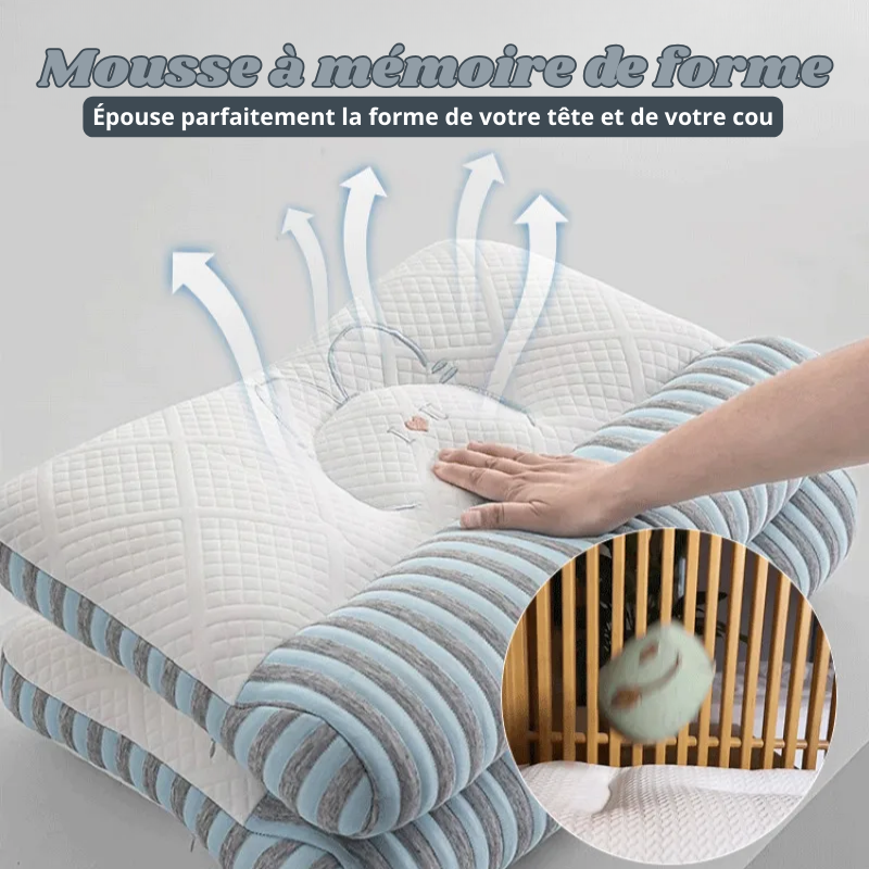 Oreiller Cervical AntiBactérien à Haut Rebond