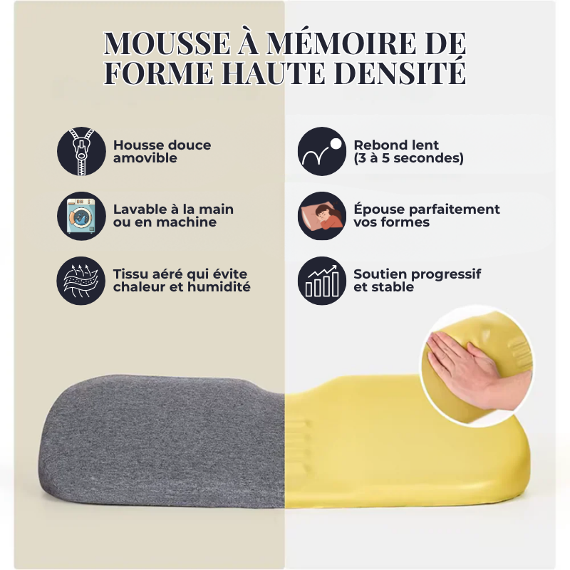 Oreiller Cervical Ergonomique à Mémoire de Forme - Soulage les douleurs