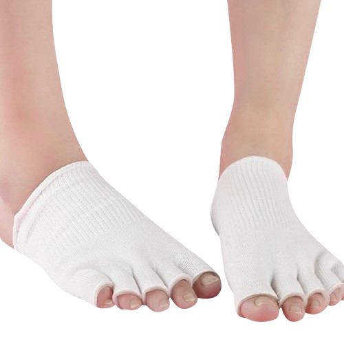 Paire de Demi Chaussette Séparatrice d'Orteils en Gel & Fibre de Coton