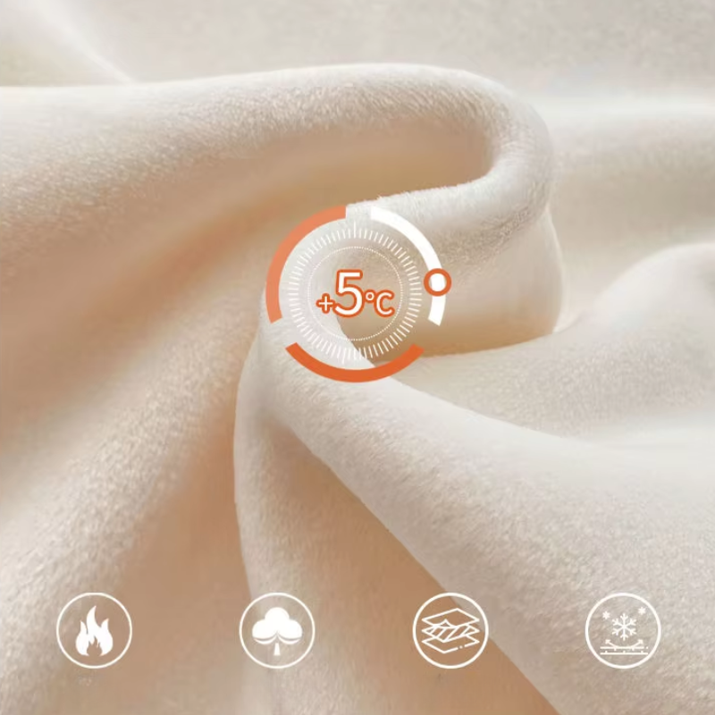 Pantalon en velours côtelé ample à taille élastique et doublure polaire