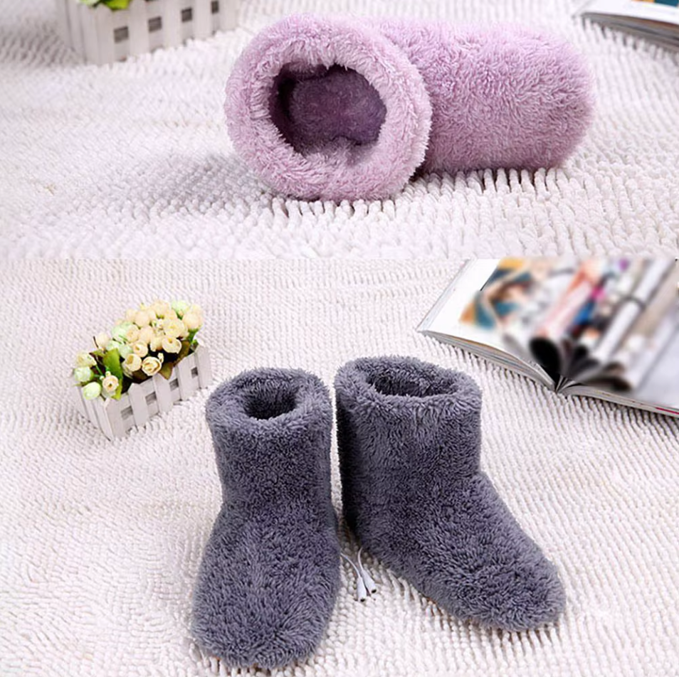 Pantoufles Bottes Chauffantes USB en Peluche Douce