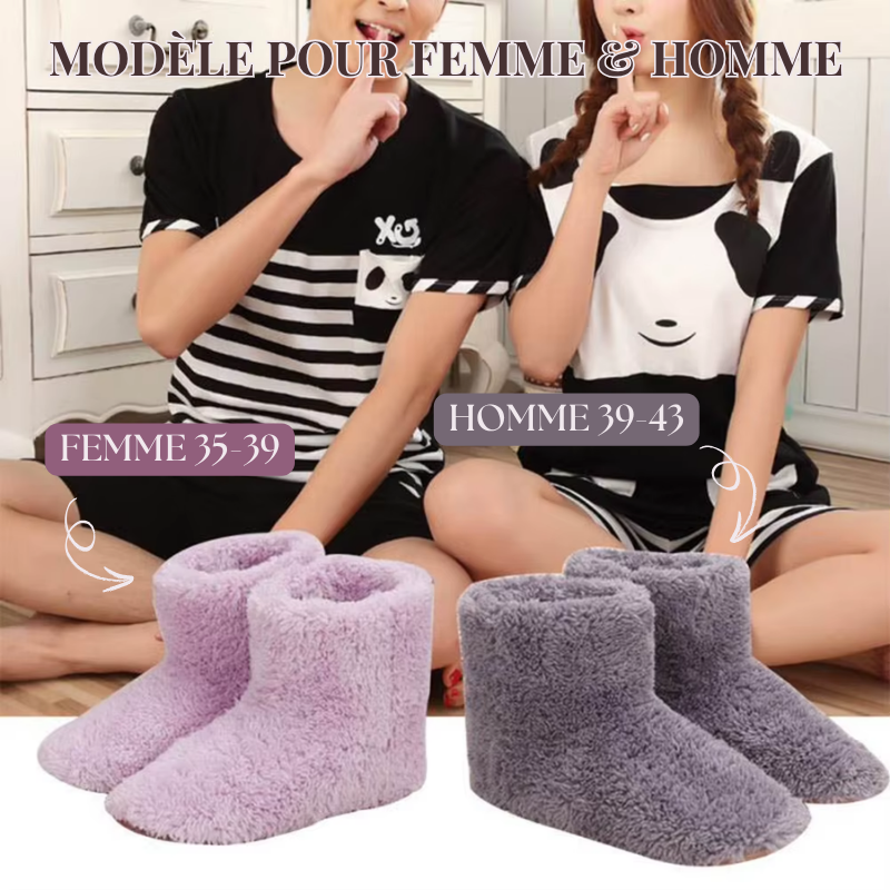 Pantoufles Bottes Chauffantes USB en Peluche Douce