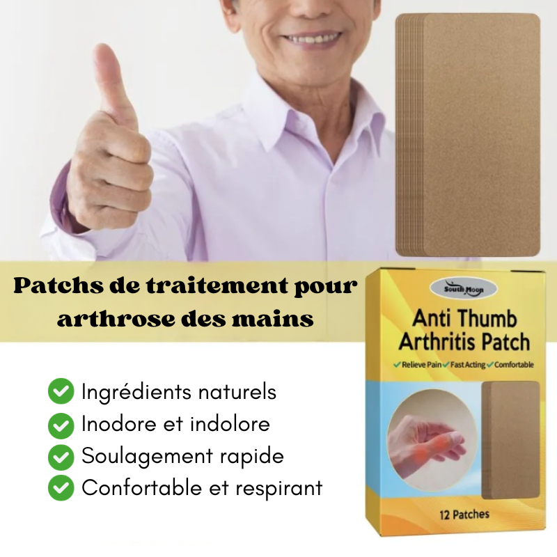 Lot de 24 Patchs de traitement pour arthrose des mains