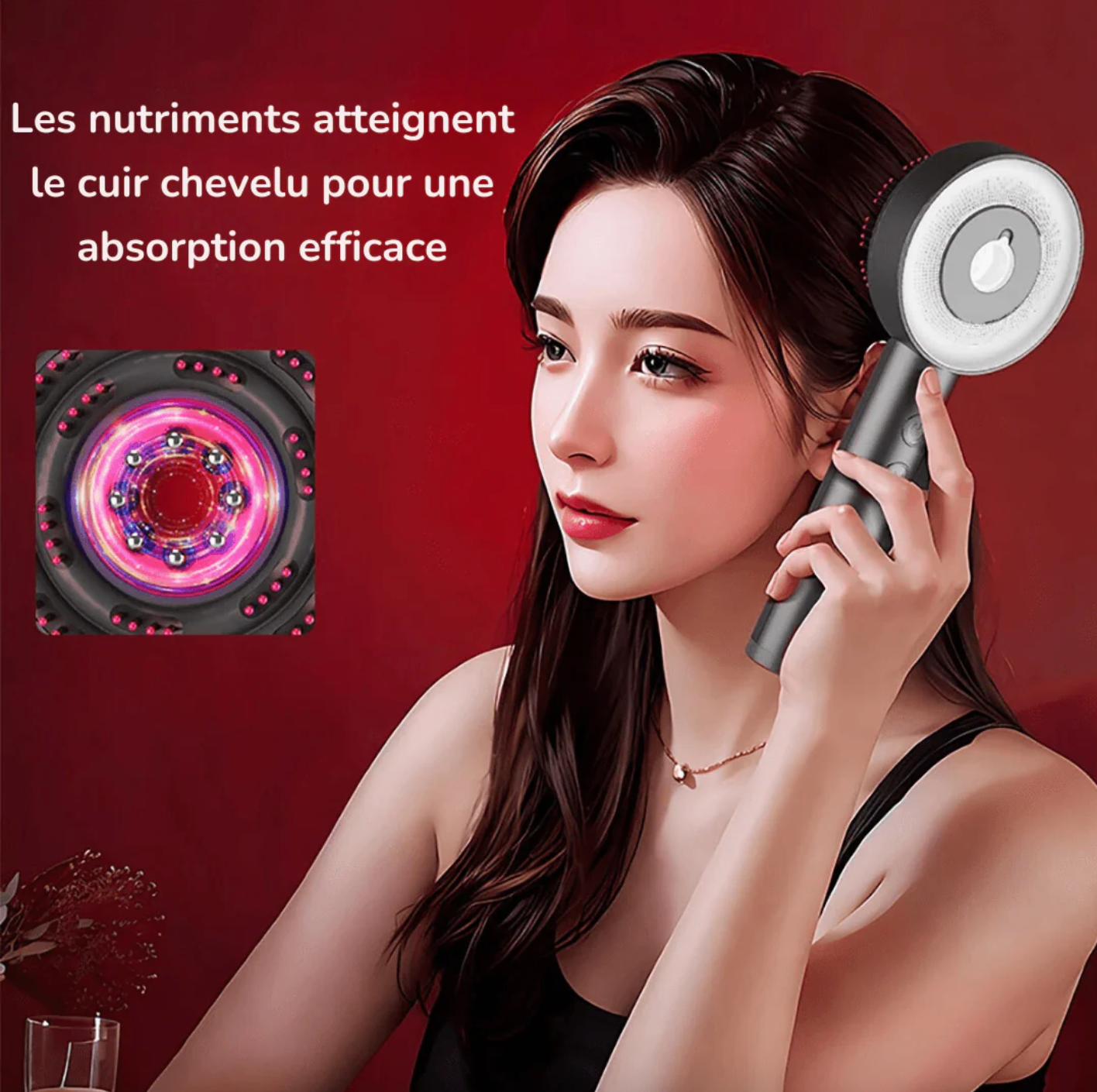 Peigne Thérapeutique Infrarouge Multifonctionnel - Massage du Cuir Chevelu