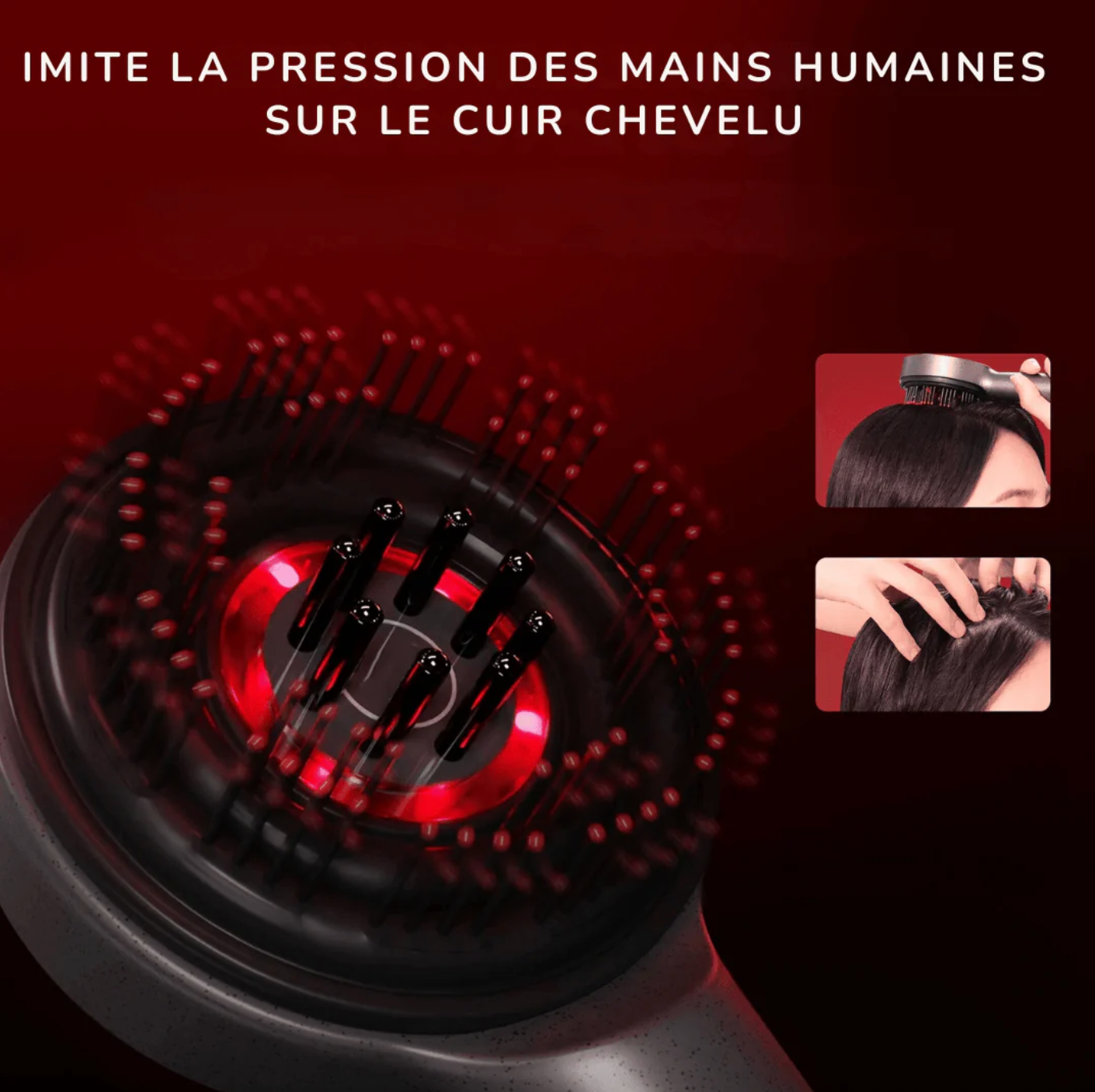 Peigne Thérapeutique Infrarouge Multifonctionnel - Massage du Cuir Chevelu