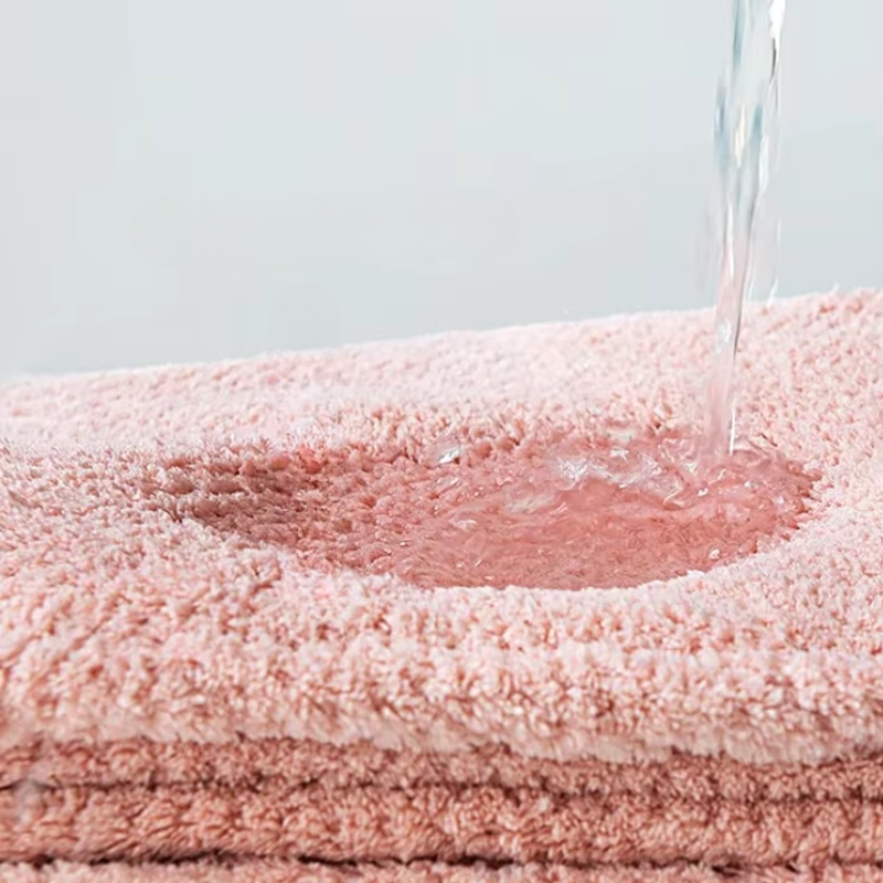 Peignoir Poncho de bain doux pour femme - Grande poche & Capuche