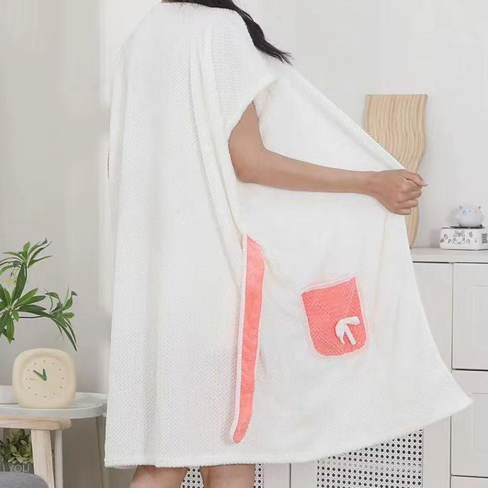 Peignoir de Bain en Microfibre Super Absorbante - Femme