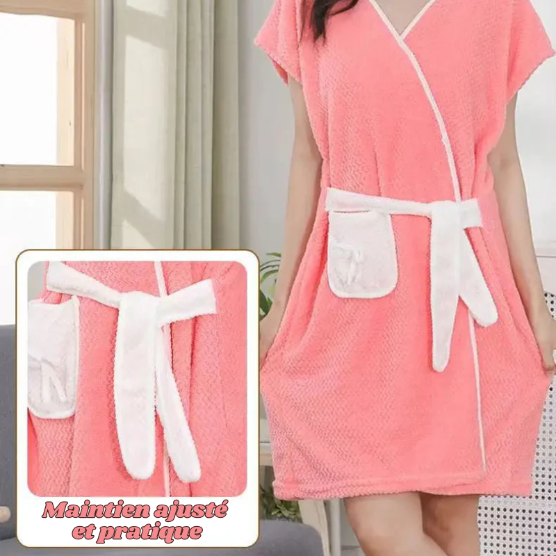 Peignoir de Bain en Microfibre Super Absorbante - Femme