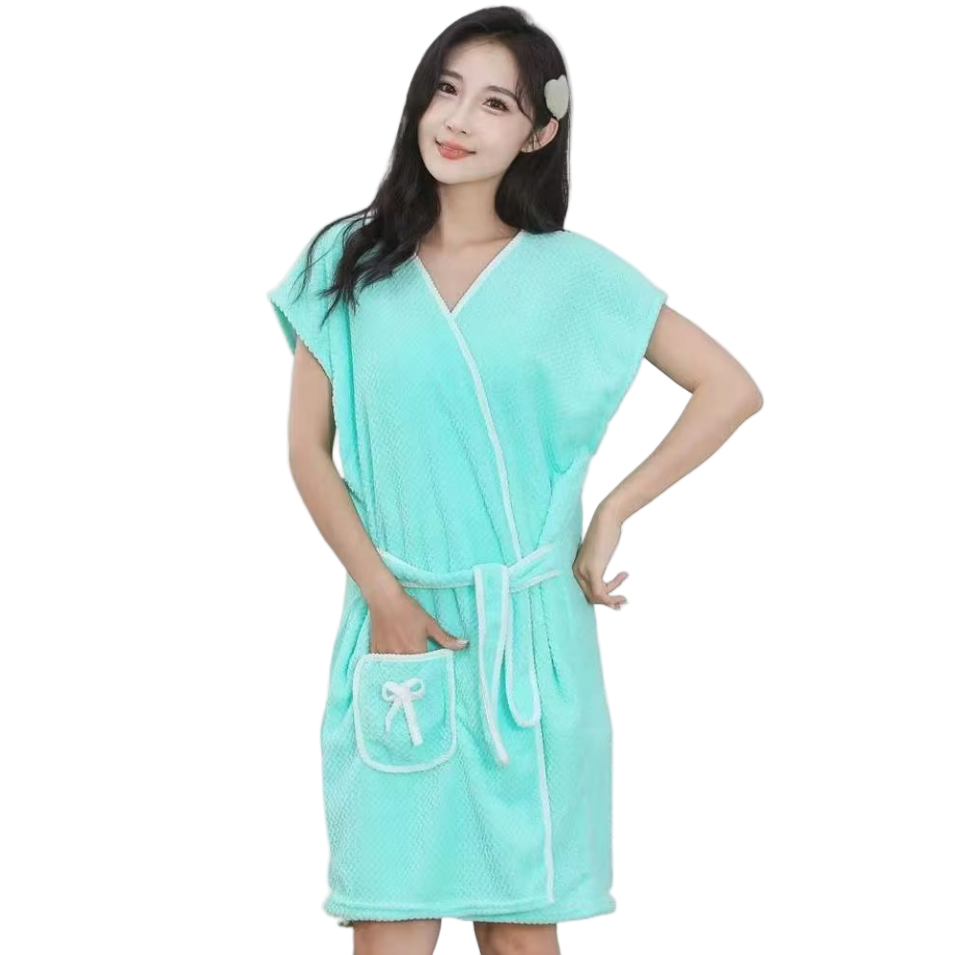 Peignoir de Bain en Microfibre Super Absorbante - Femme