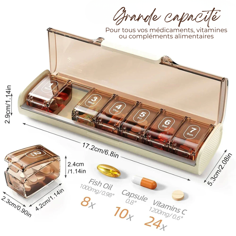 Pilulier de Poche Semainier 7J