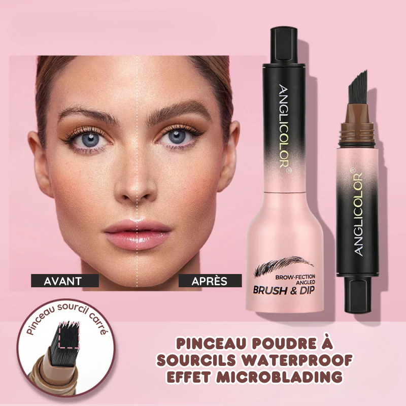 Pinceau poudre à sourcils waterproof - Effet Microblading