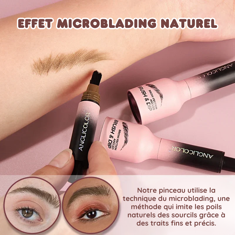 Pinceau poudre à sourcils waterproof - Effet Microblading