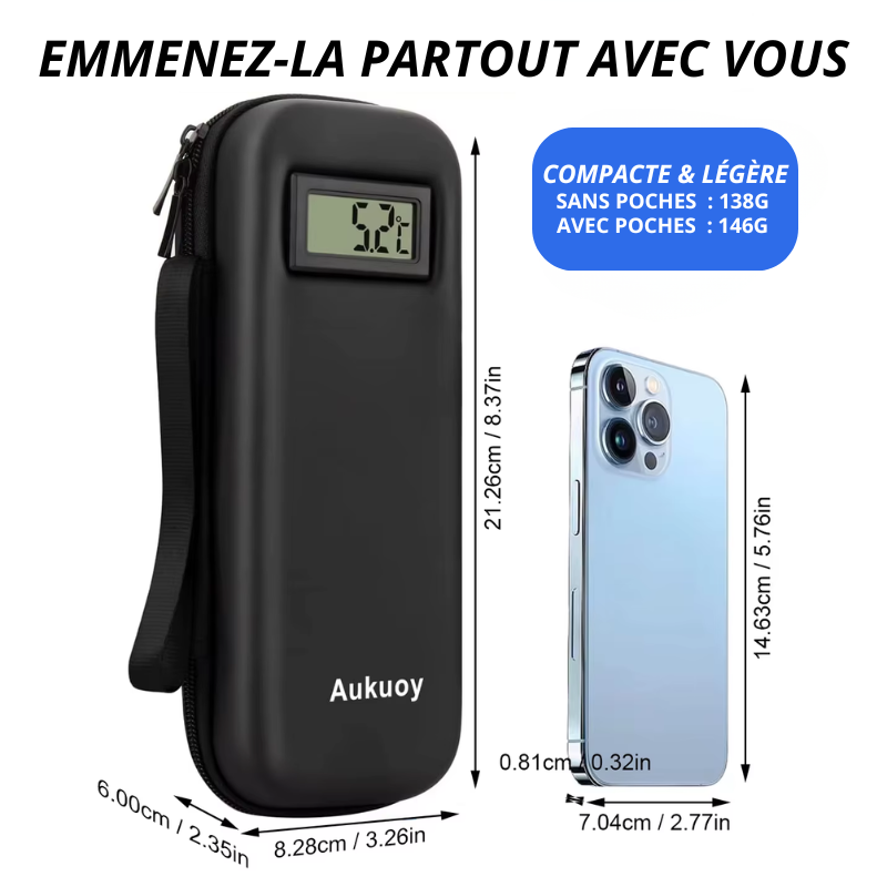 Pochette de Voyage Isotherme pour Insuline - Affichage Température