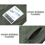 Polaire bicolore à col montant doublure chaude pour hommes