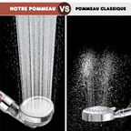 Pommeau de Douche Écologique Haute Pression 3 Jets Relaxants - Recharge Billes OFFERTE