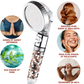 Pommeau de Douche Écologique Haute Pression 3 Jets Relaxants - Recharge Billes OFFERTE