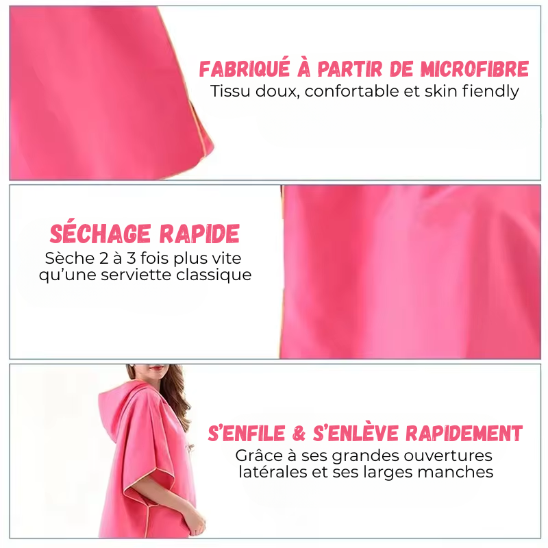 Poncho de Plage à Séchage Rapide