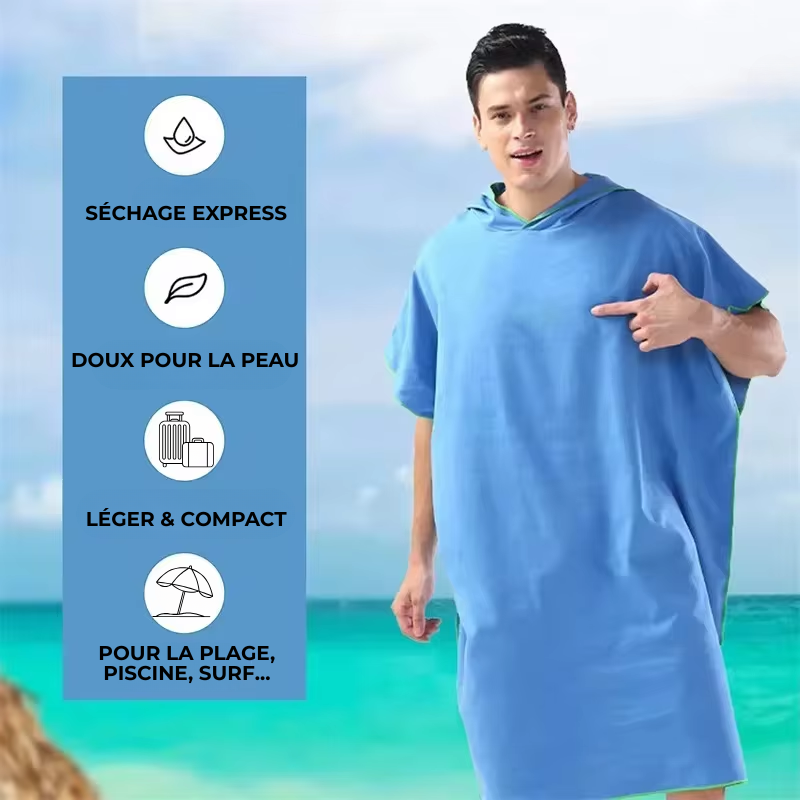 Poncho de Plage à Séchage Rapide